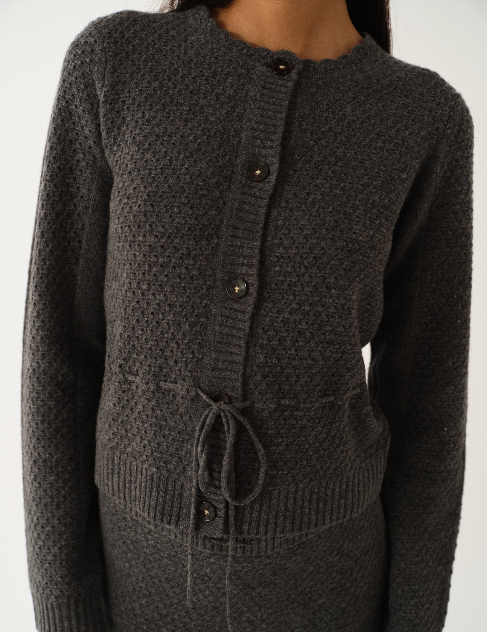 Como Belted Cardigan Cream 4 / Cream