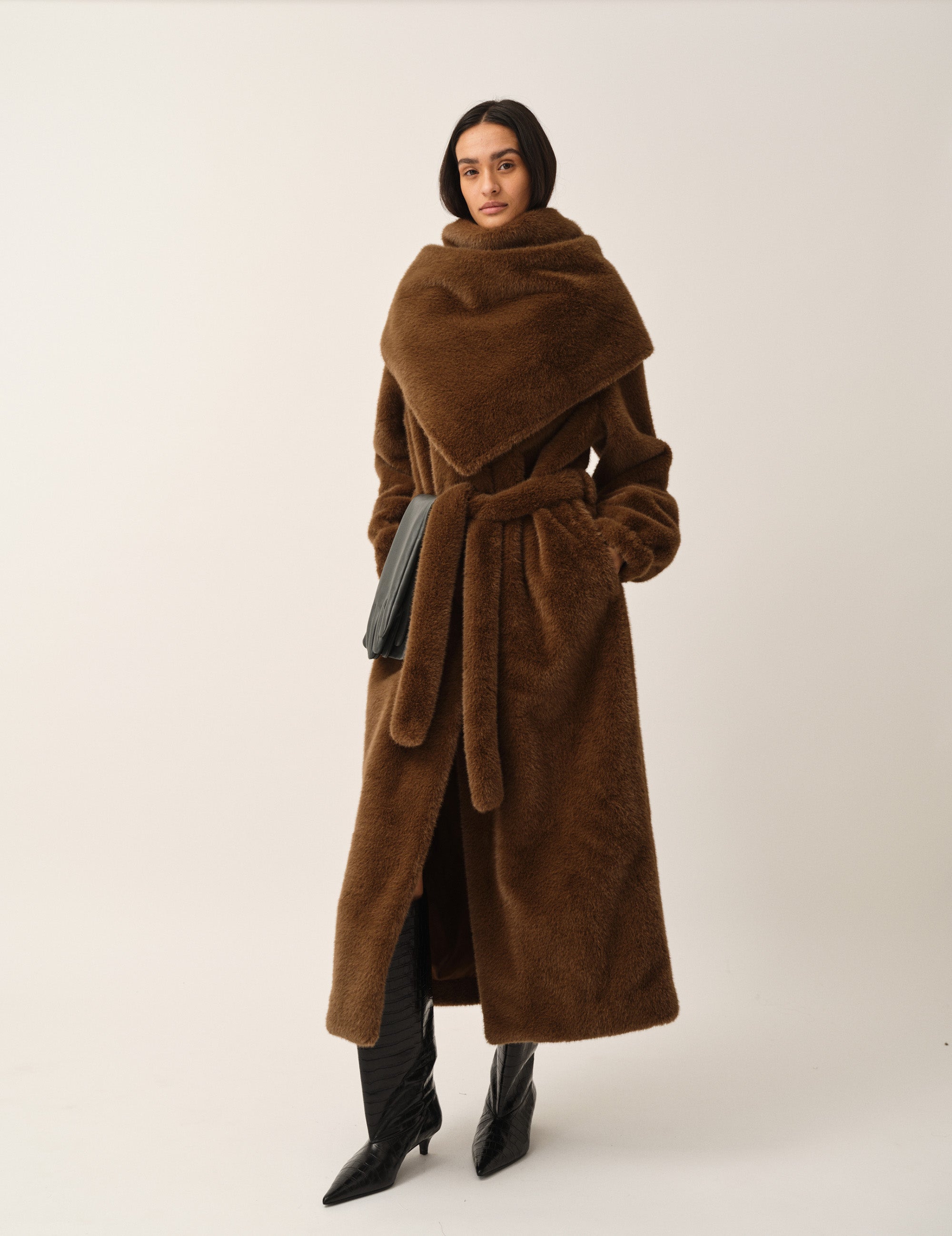Bianchi Long Coat Brown 4 / Brown