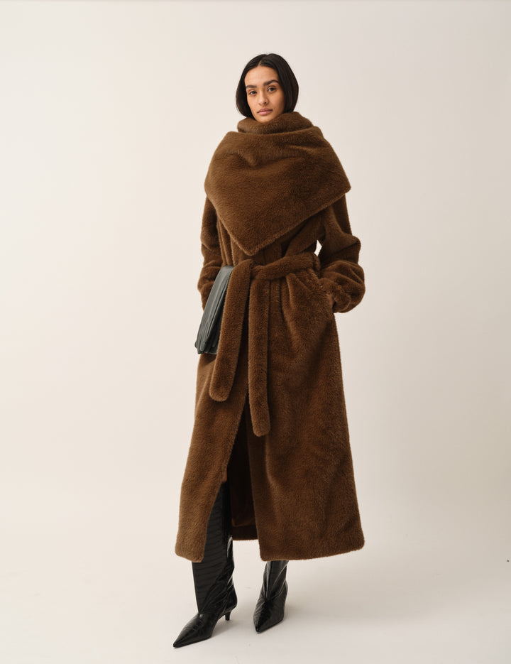Bianchi Long Coat Brown 4 / Brown