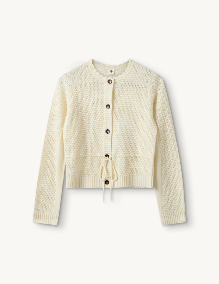 Como Belted Cardigan Cream 4 / Cream