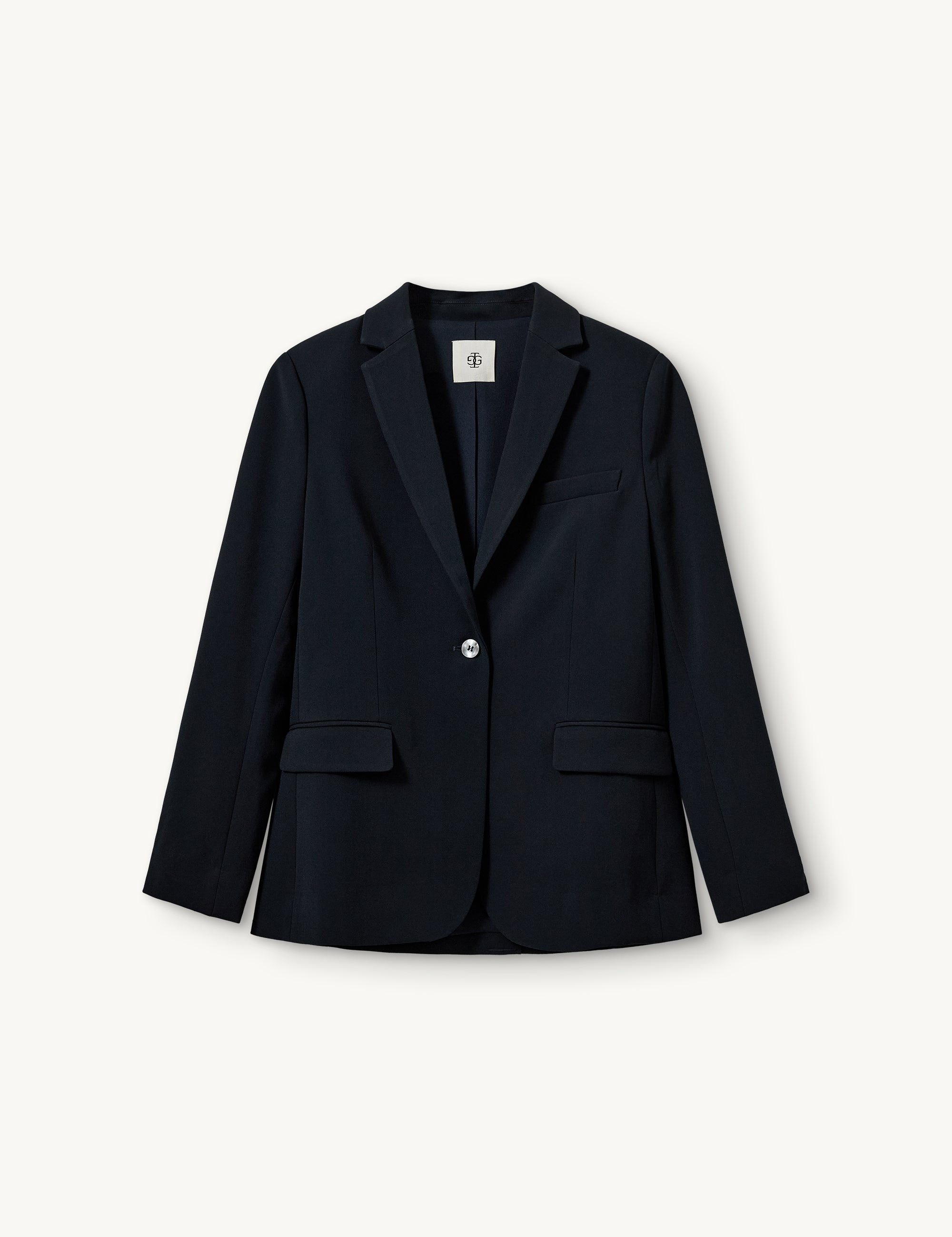 Crepe Blazer Navy