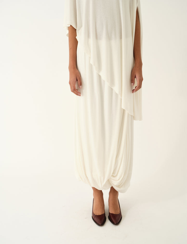 Breanna Knot Skirt Cream 4 / Cream