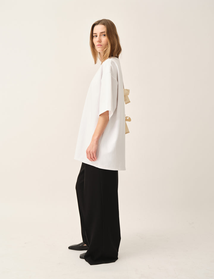 TG Bow Tee Cream OS / Cream