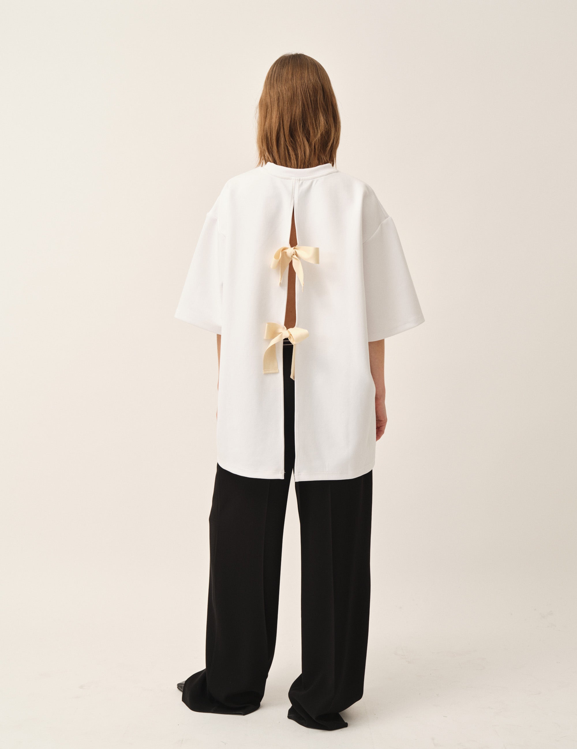 TG Bow Tee Cream OS / Cream