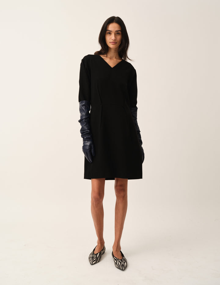 Crepe Back Dress Black 4 / Black