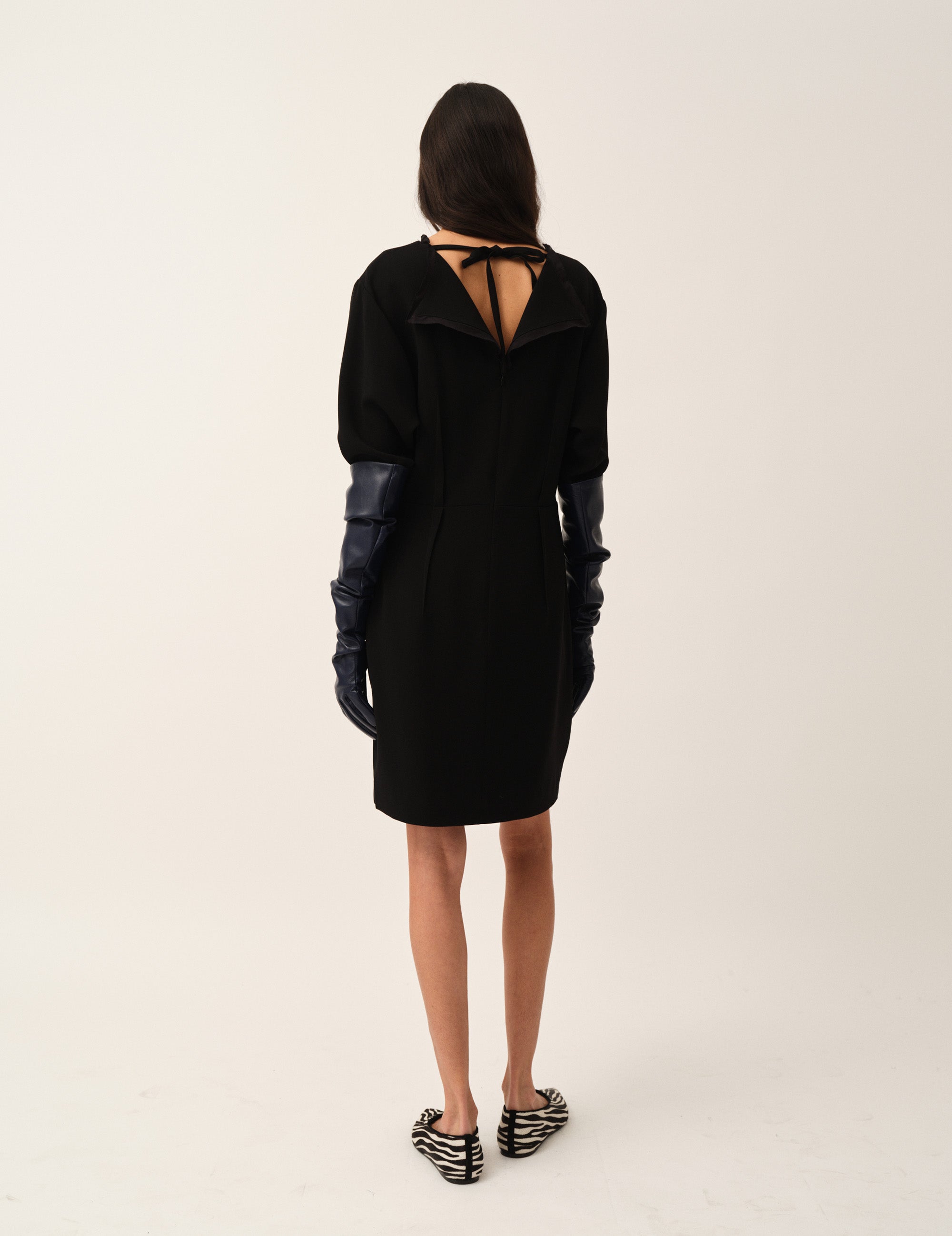 Crepe Back Dress Black 4 / Black