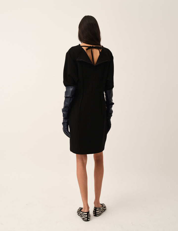 Crepe Back Dress Black 4 / Black