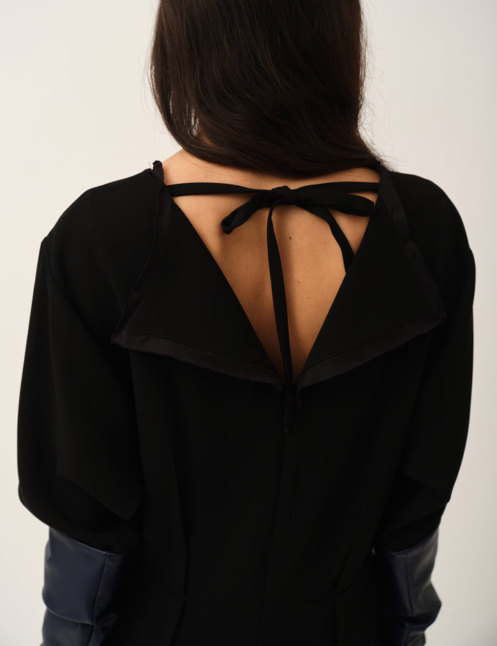 Crepe Back Dress Black 4 / Black