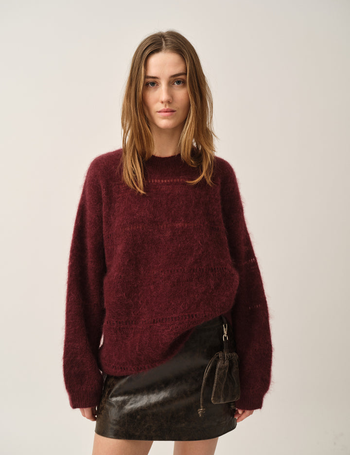 Roma Boxy Sweater Merlot 4 / Merlot