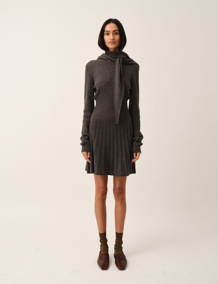 Como Cute Dress Grey Melange 4 / Grey Melange