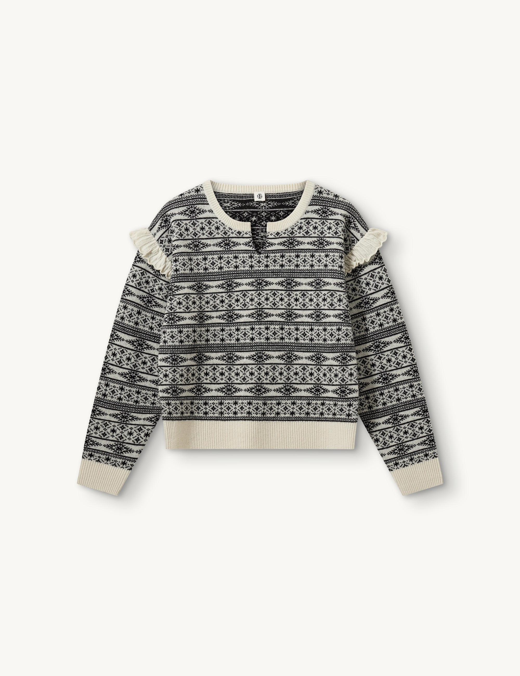 Faroe Island Knit Cream/black artwork