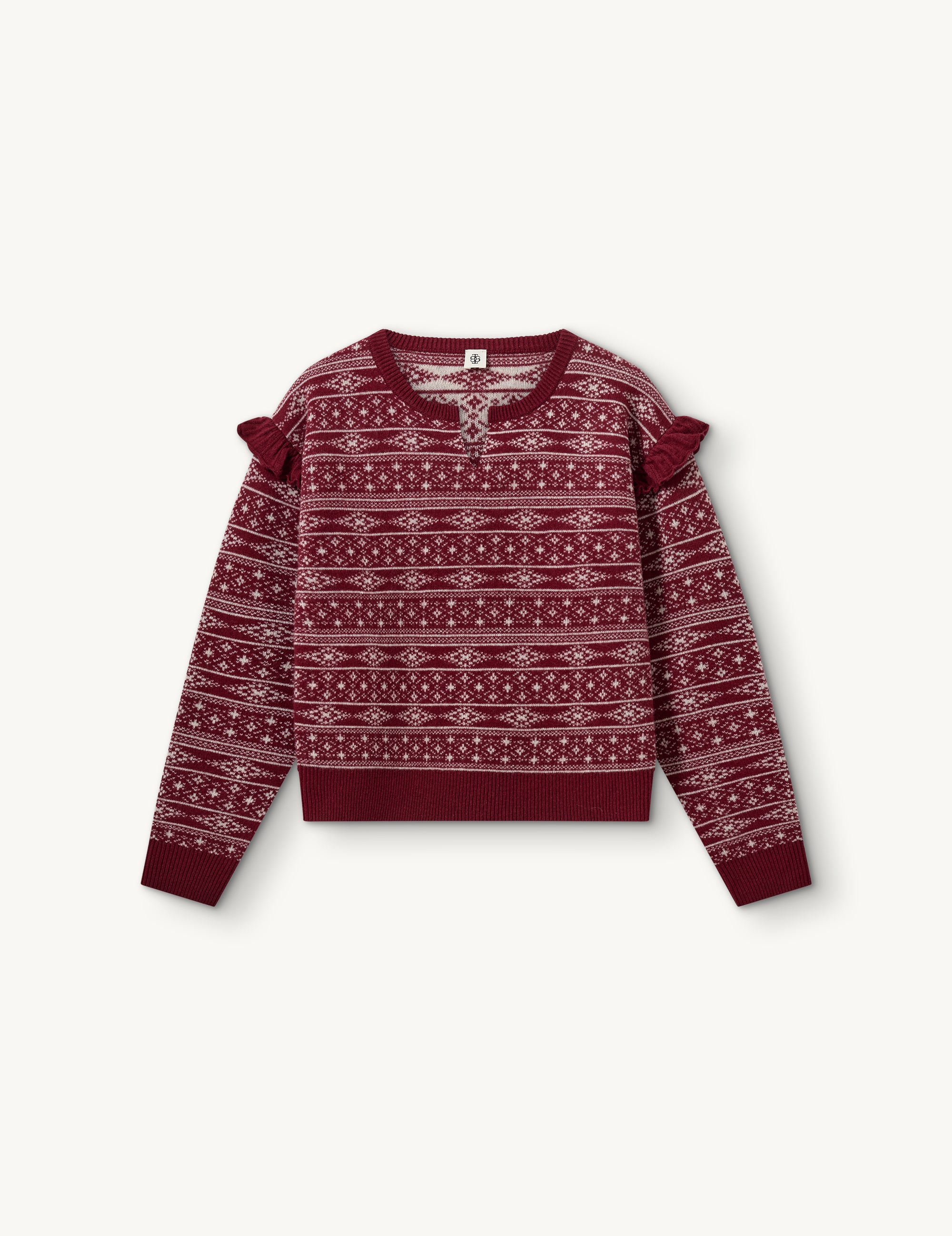 Faroe Island Knit Merlot/cream artwork
