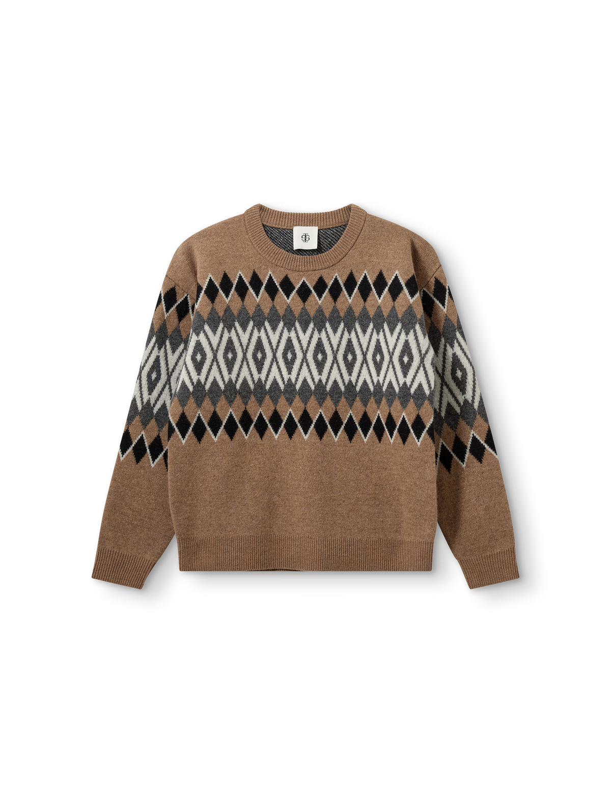 Faroe Island Sweater Praline Argyle