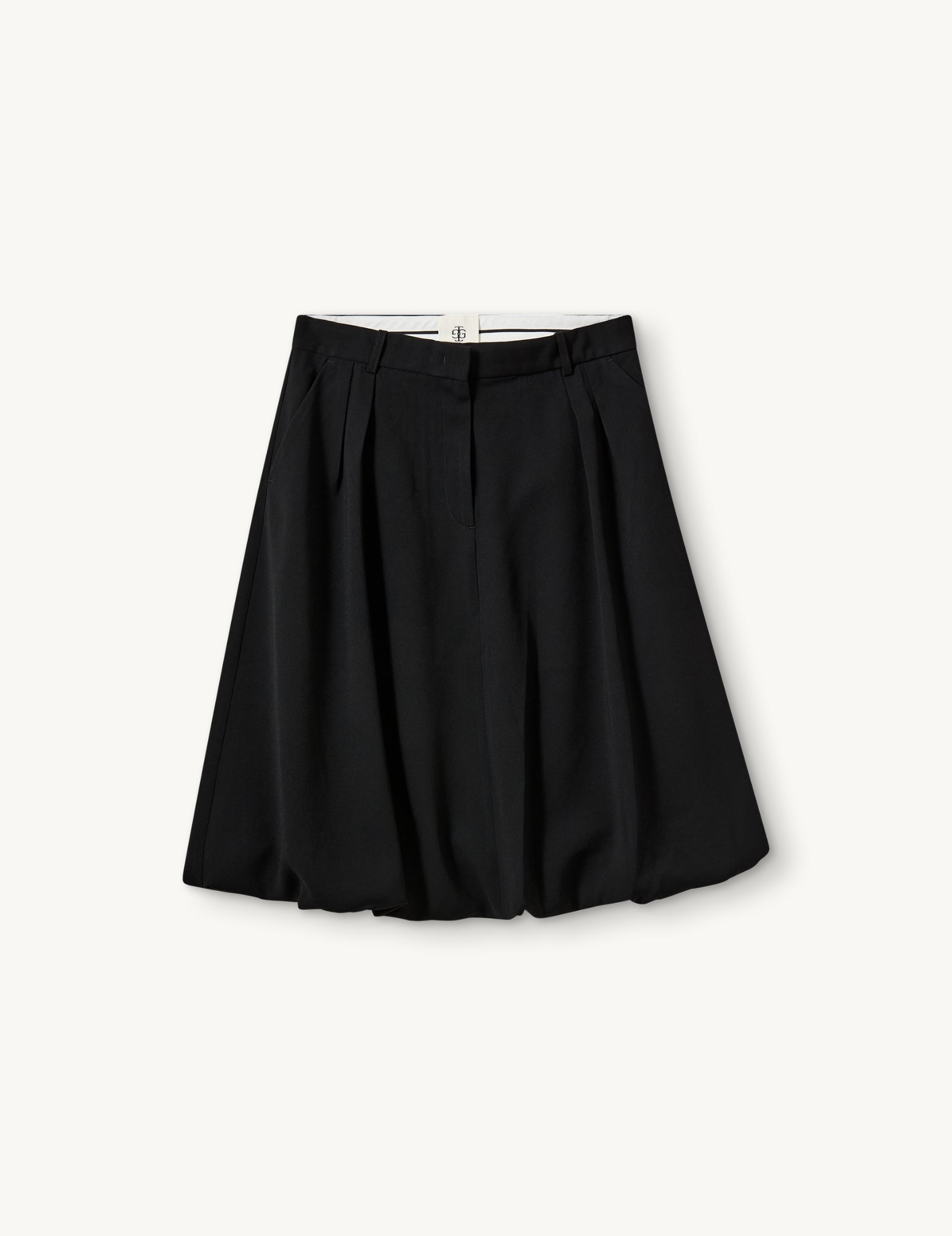 Crepe Balloon Skirt Black
