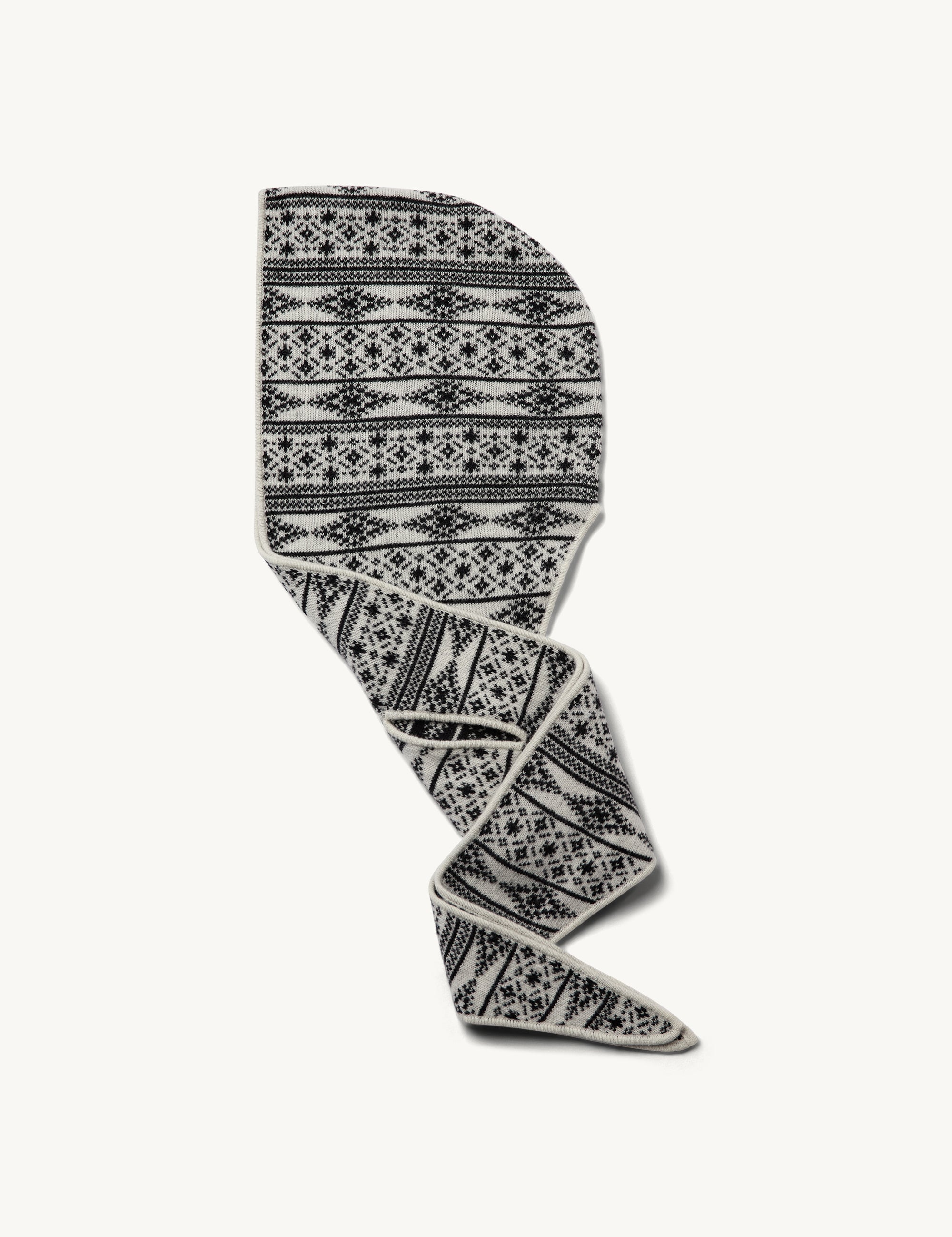 Como Hood Scarf Cream/black artwork
