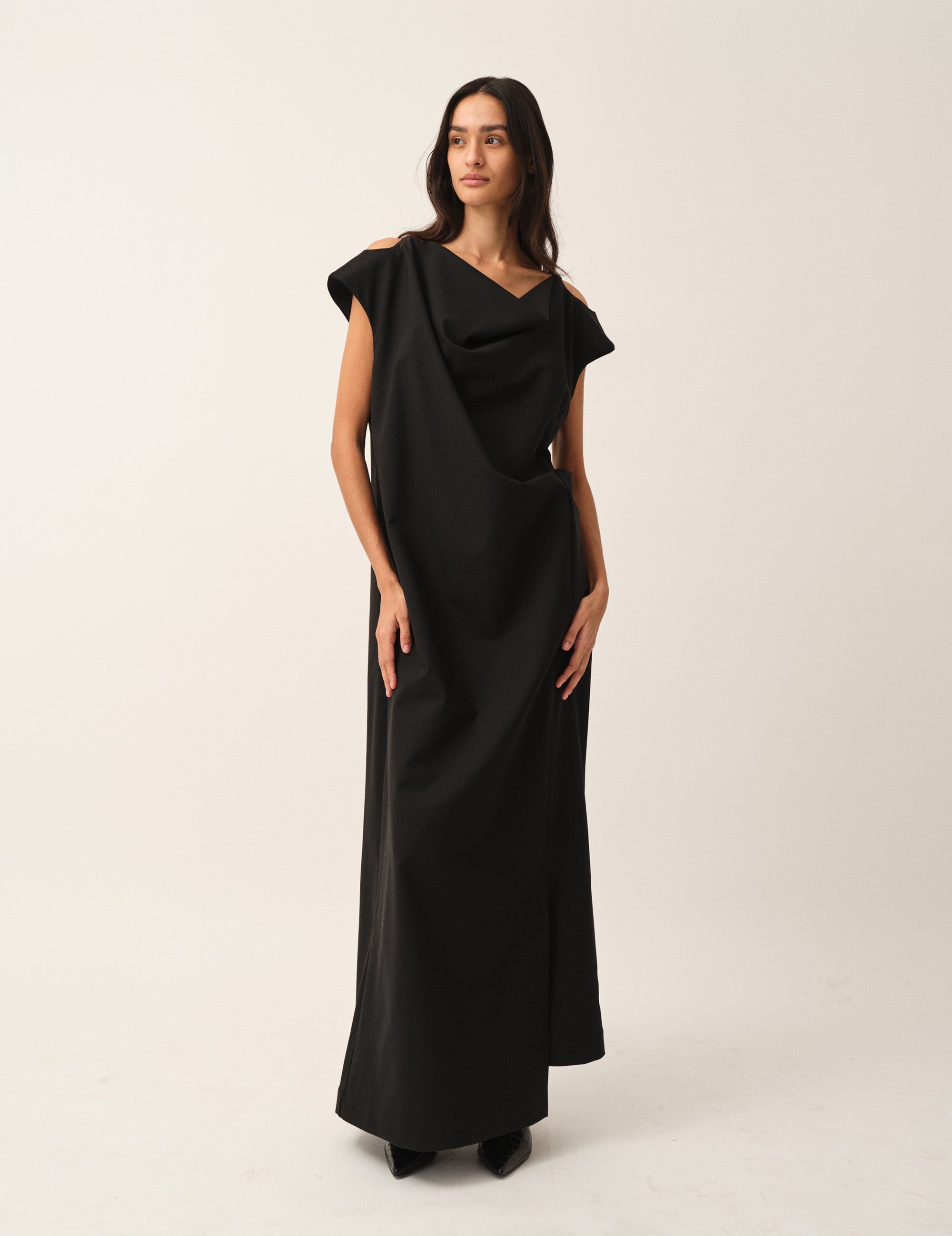 Grand Drape Dress Black 4 / Black