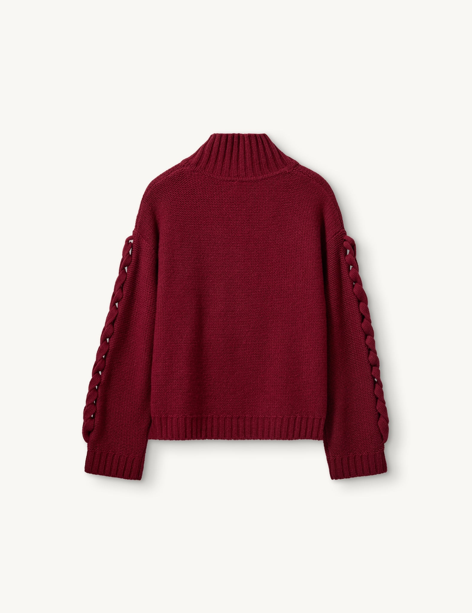 Como Braid Sweater Merlot