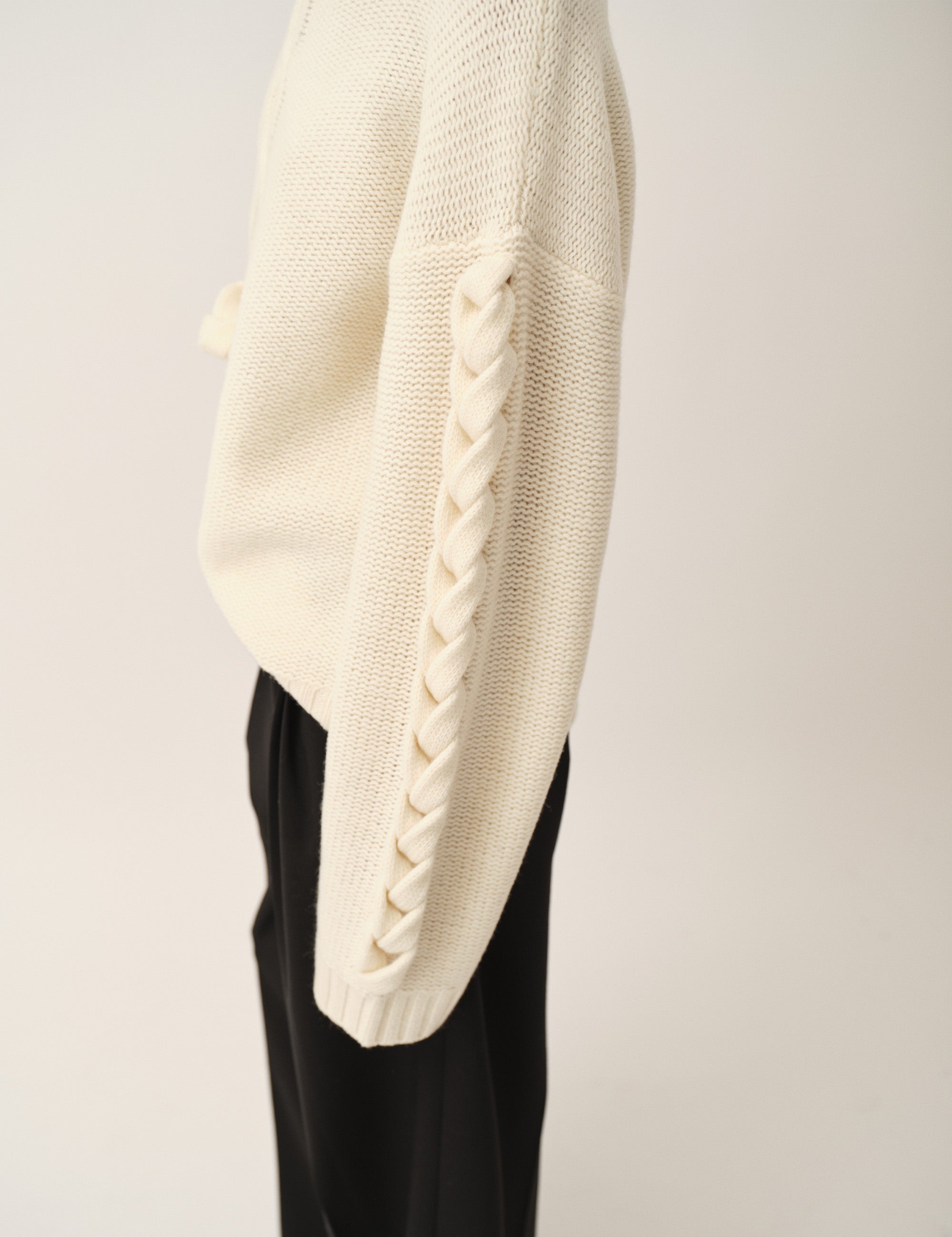 Como Braid Sweater Cream 4 / Cream