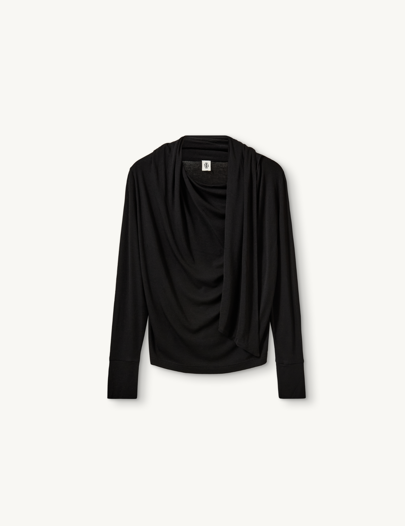 Breanna Scarf Blouse Black