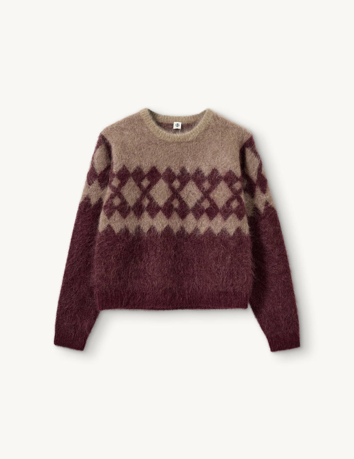 Roma Argyle Knit Merlot/Raw Artwork