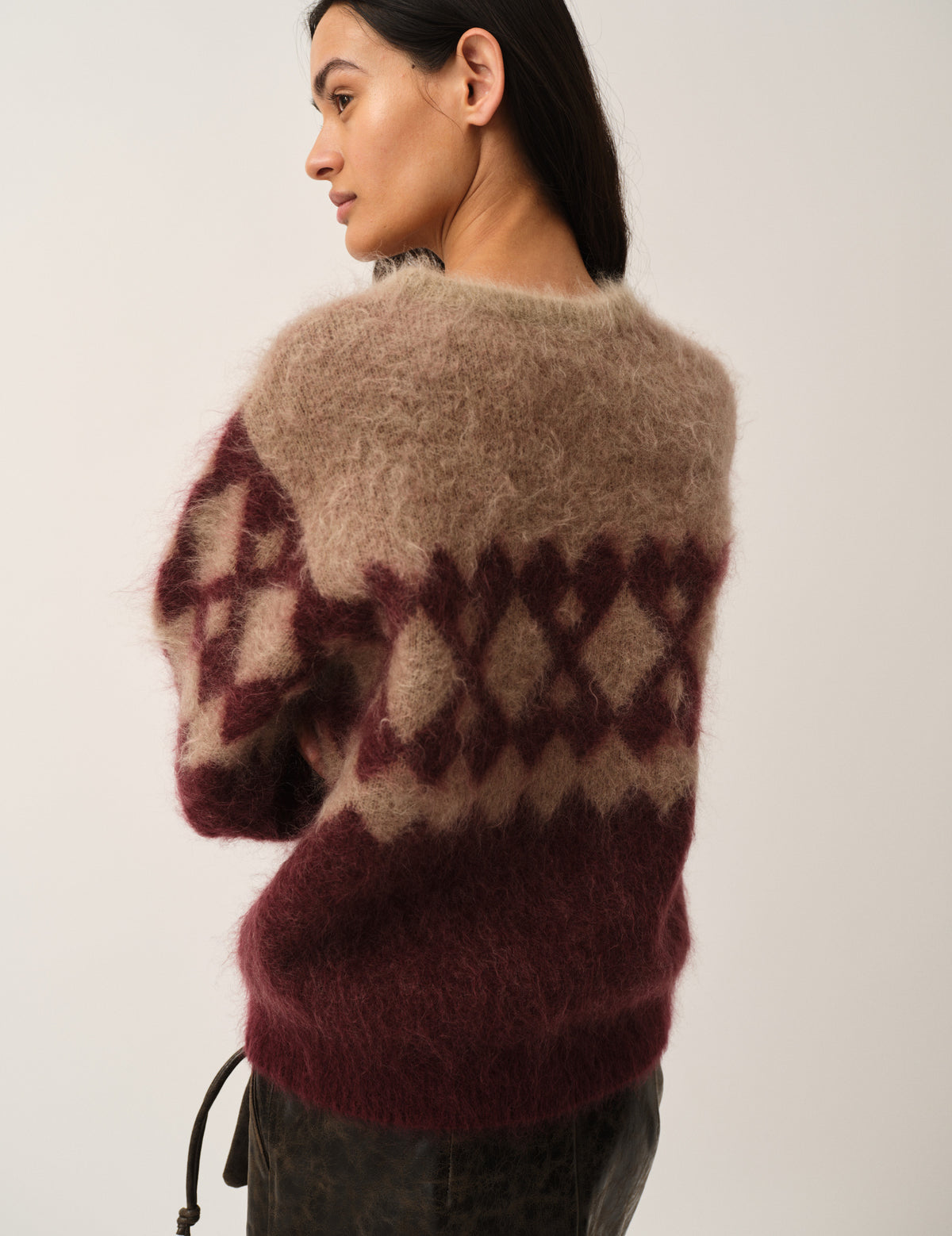 Roma Argyle Knit Merlot/raw artwork 4 / Merlot/raw artwork
