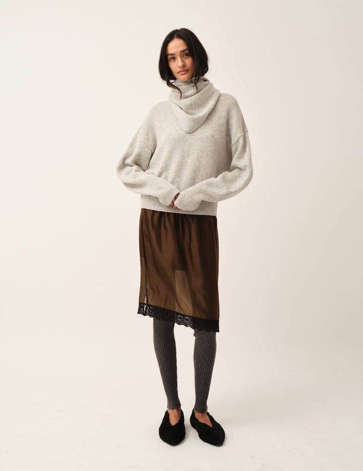 Volmer Back Knit Heather Grey Melange 4 / Heather Grey Melange