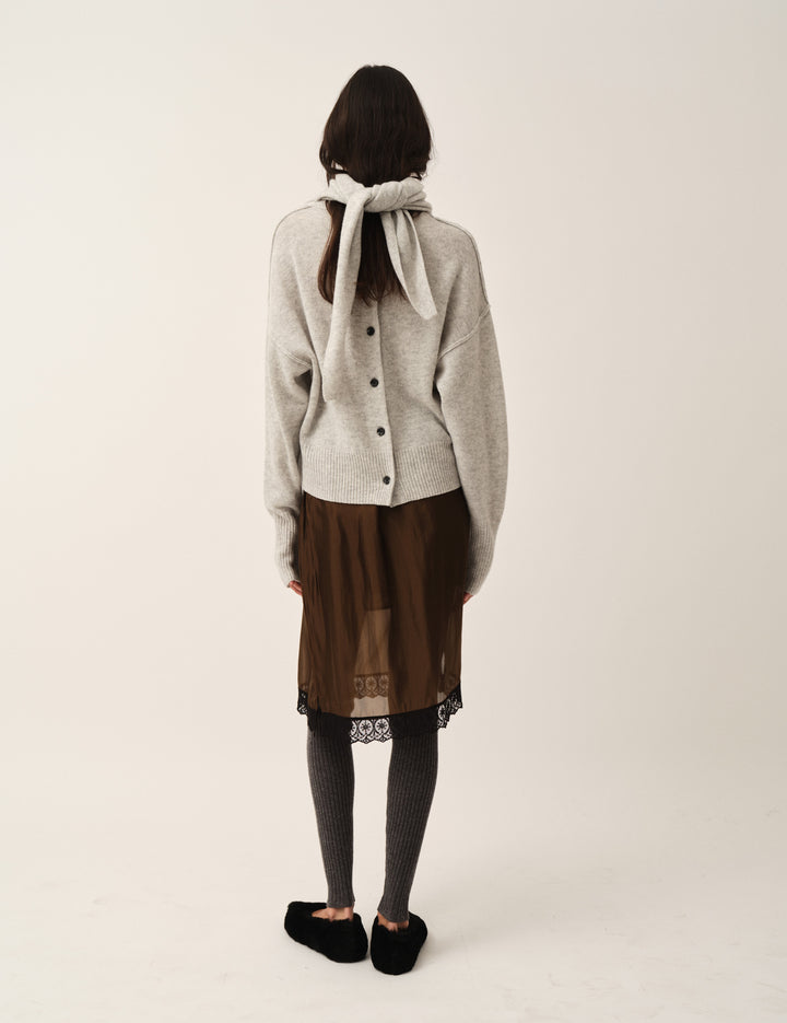 Volmer Back Knit Heather Grey Melange 4 / Heather Grey Melange