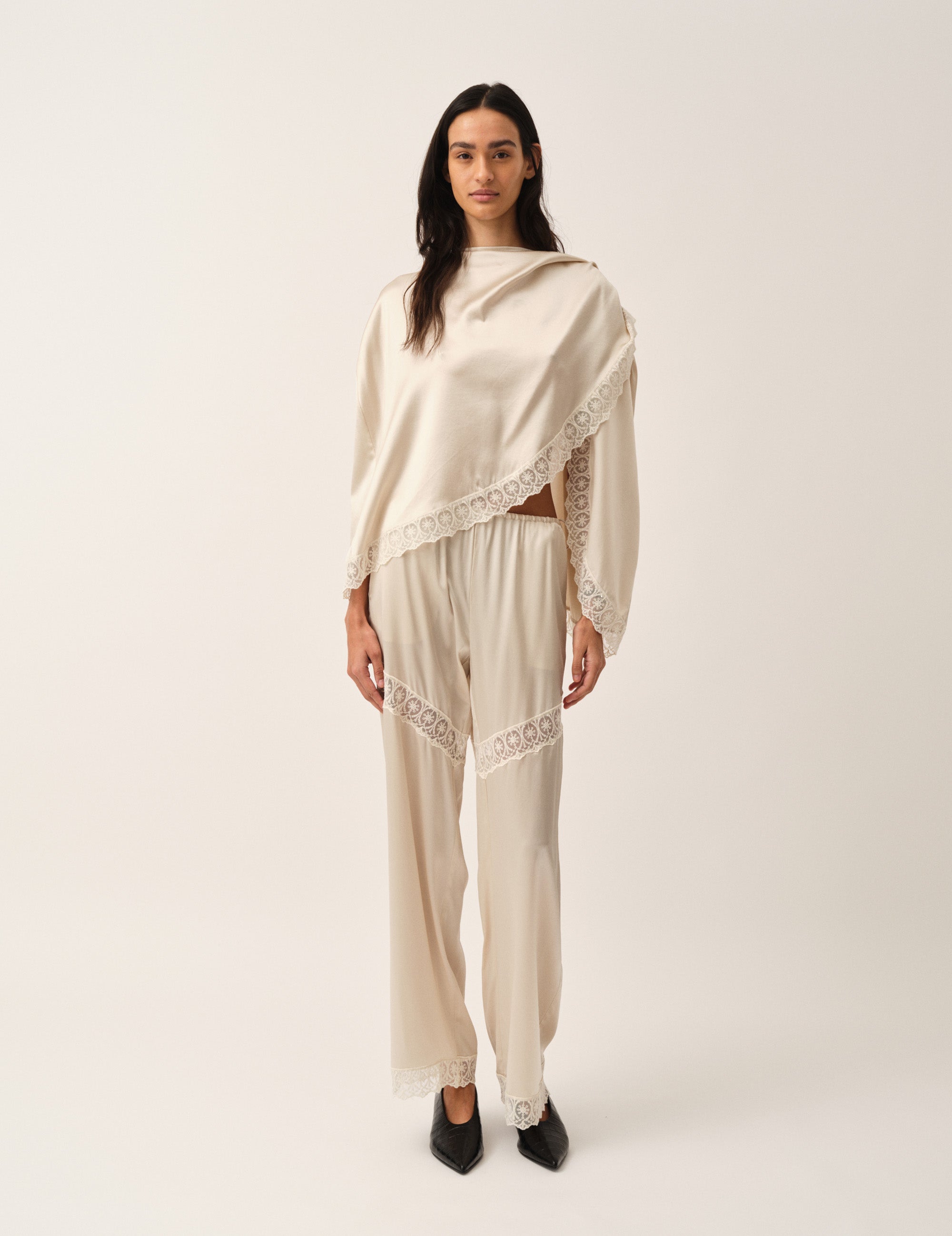 Cata Lace Pants Ecru 4 / Ecru