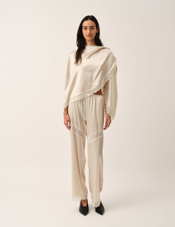 Cata Lace Pants Ecru 4 / Ecru