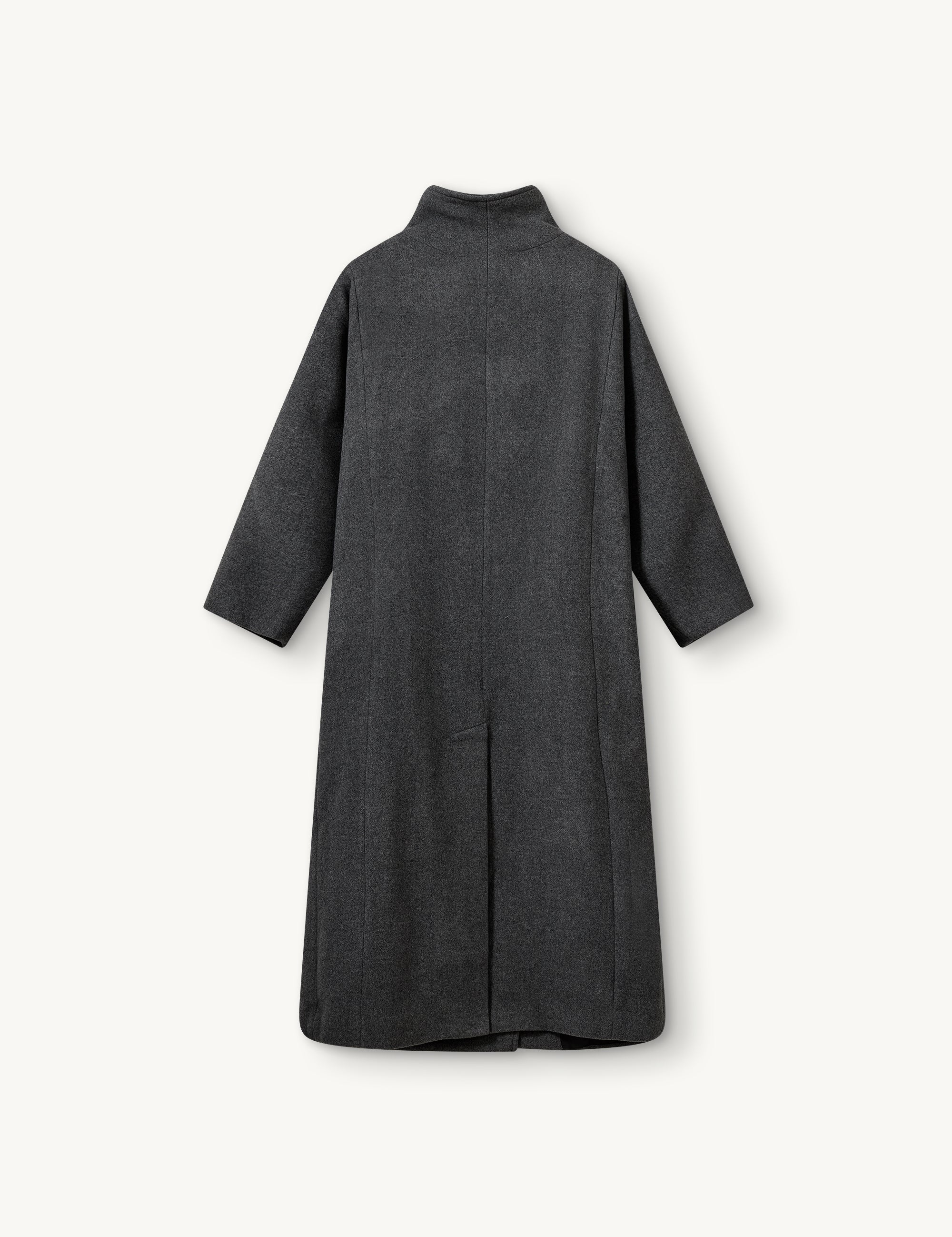 Clooney Neck Coat Grey Melange