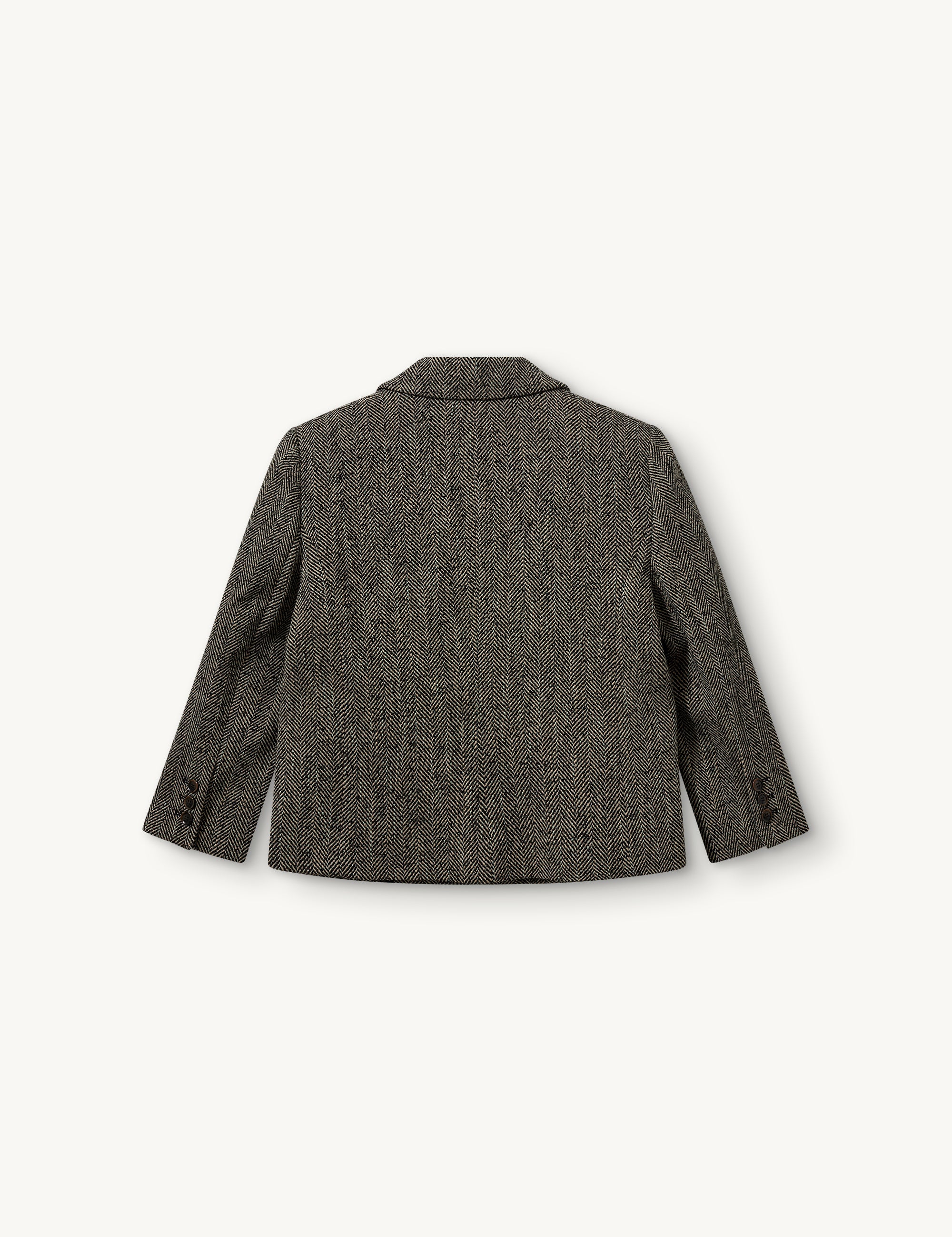 York Fitted Jacket Black/brown herringbone